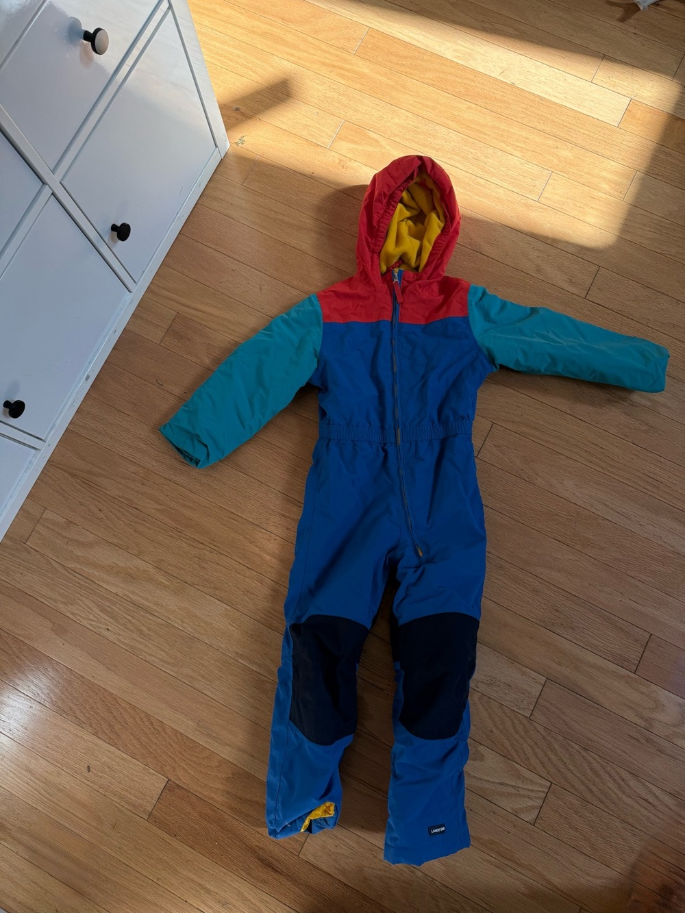 Lands End Kids Colorblock One-Piece Snowsuit size 6